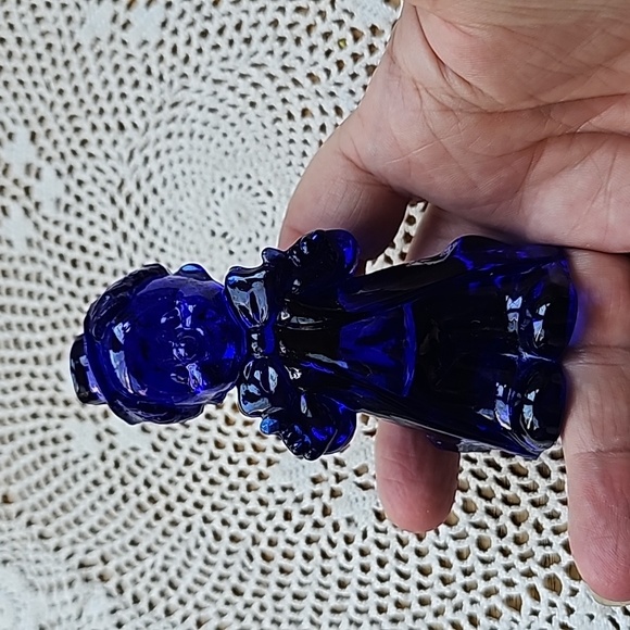 Vintage Boyd Glass cobalt Blue Chuckles the Clown - Picture 2 of 8